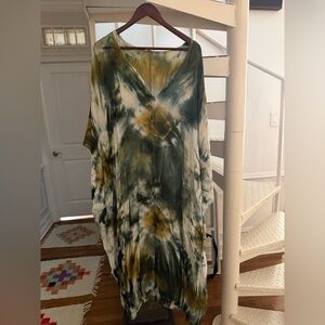 Young Fabulous & Broke Green Tie-Dye Kaftan, Cyrilla Dress
